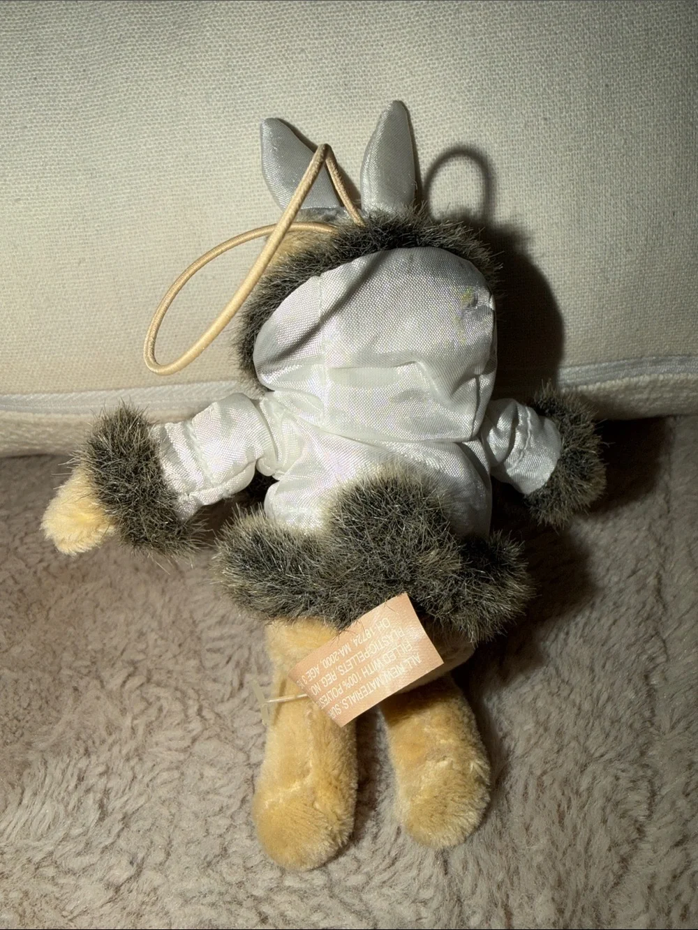 Bath & Body Works Bear Snow Bunny Christmas Plush Bag Charm Ornament E1-143 EUC